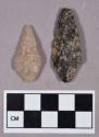 Chipped stone, projectile points, contracting-stemmed