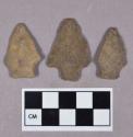 Chipped stone, projectile points, stemmed