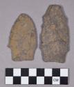 Chipped stone, projectile points, stemmed