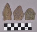 Chipped stone, projectile points, stemmed