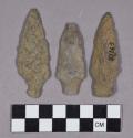 Chipped stone, projectile points, stemmed