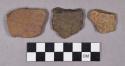 Ceramic, earthenware body sherds, net-impressed and dentate, grit-tempered