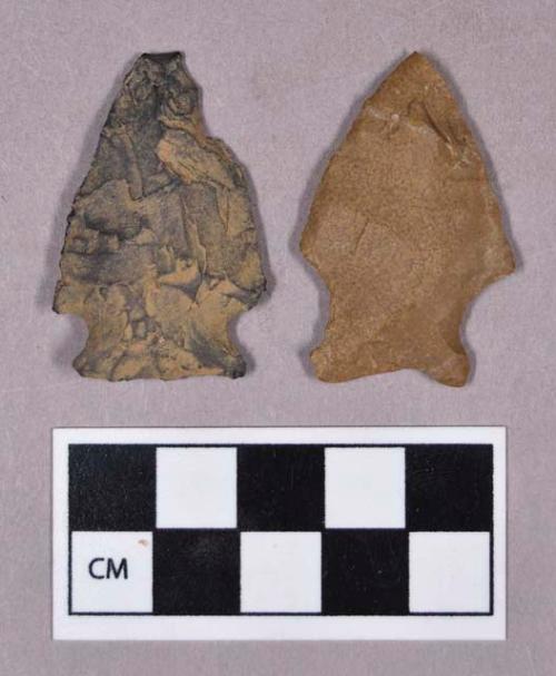 Chipped stone, projectile points, stemmed