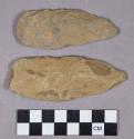 Chipped stone, projectile points, lanceolate and stemmed