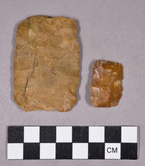 Chipped stone, biface and bifacial fragment