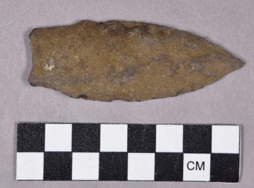 Chipped stone, projectile point, lanceolate