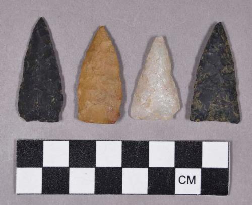 Chipped stone, projectile points, triangular and stemmed