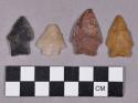 Chipped stone, projectile points, stemmed