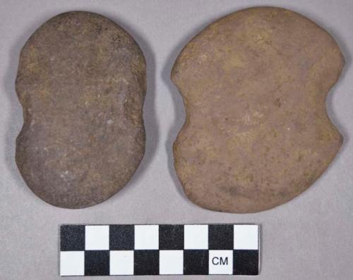 Ground stone, notched weights, sinkers