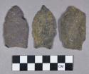 Chipped stone, stemmed biface, stemmed projectile point, and lanceolate projectile point