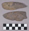 Chipped stone, biface, stemmed biface, and lanceolate projectile points