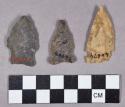 Chipped stone, projectile points, side-notched, corner-notched, and stemmed