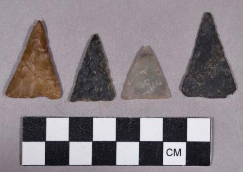 Chipped stone, projectile points, triangular