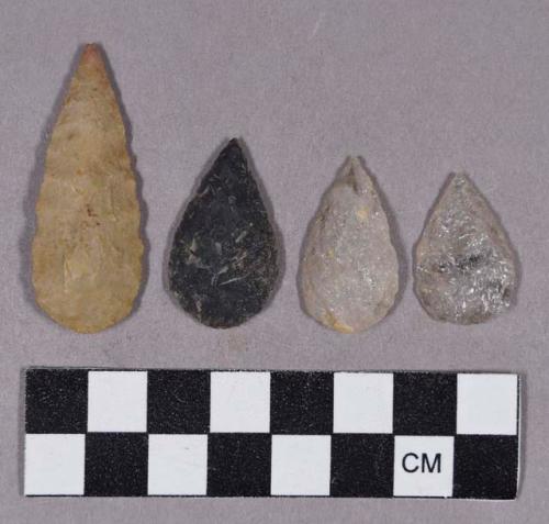 Chipped stone, projectile points, leaf-shaped