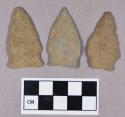 Chipped stone, projectile points, stemmed