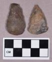 Chipped stone, projectile points, leaf-shaped and side-notched