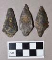 Chipped stone, projectile points, contracting-stemmed