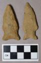 Chipped stone, projectile points, stemmed