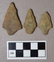 Chipped stone, projectile points, stemmed