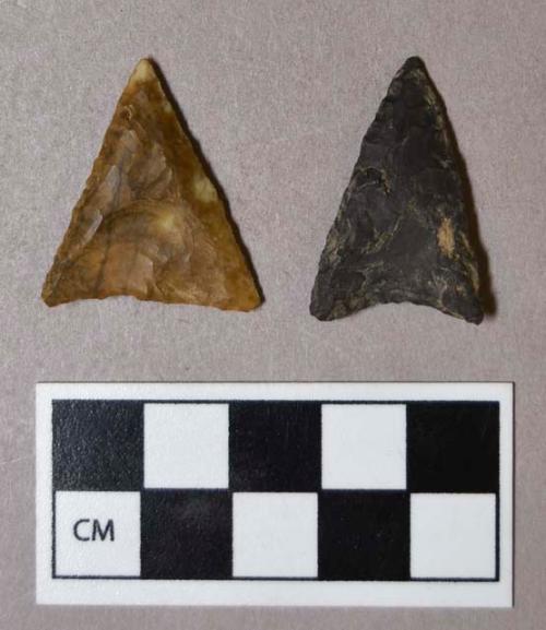 Chipped stone, projectile points, triangular