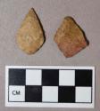 Chipped stone, projectile points, leaf-shaped and diamond-shaped