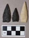 Chipped stone, projectile points, stemmed