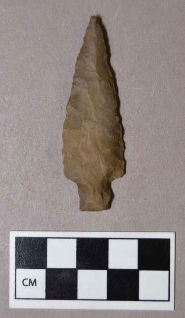 Chipped stone, projectile point, stemmed