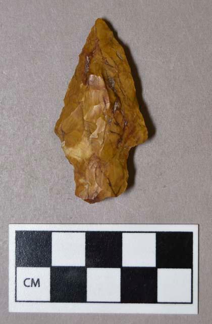 Chipped stone, projectile point, stemmed