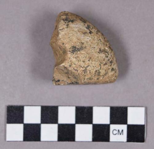 Ground stone, atlatl weight fragment