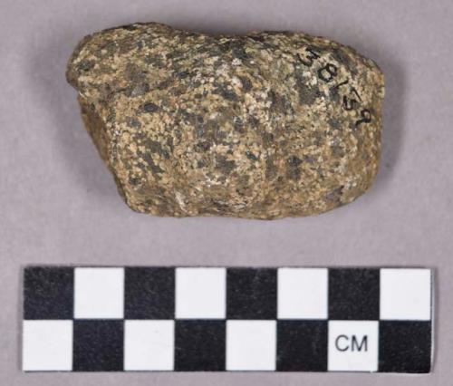 Ground stone, atlatl weight fragment