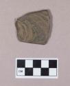 Ground stone, flat fragment, possible gorget fragment