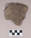 Ceramic, earthenware body sherd, incised, possible Ramey design, shell-tempered