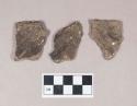 Ceramic, earthenware body sherds, incised, shell-tempered