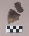 Ceramic, earthenware body sherds, cord-impressed, grit-tempered