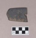 Ground stone, gorget fragment, one perforation