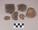 Ceramic, earthenware body and rim sherds, undecorated, grit-tempered