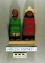 Filed sandstone carving of Navajo man and woman