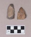 Chipped stone, biface fragments