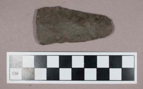 Chipped stone, lanceolate biface, possible scraper