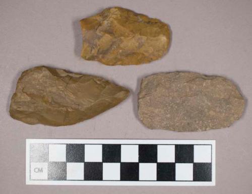 Chipped stone, bifaces including stemmed biface