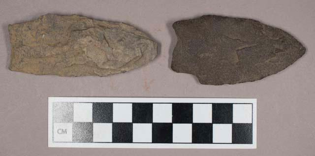 Chipped stone, concave base, stemmed lanceolate bifaces – Objects – eMuseum