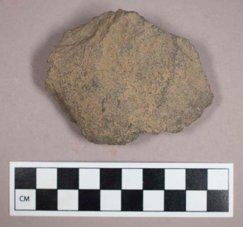 Chipped stone, biface with some cortex