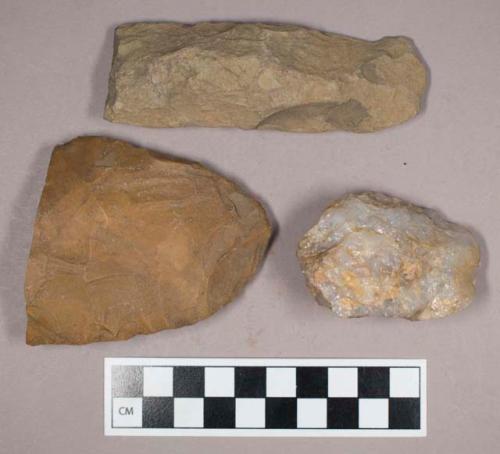 Chipped stone, biface fragments