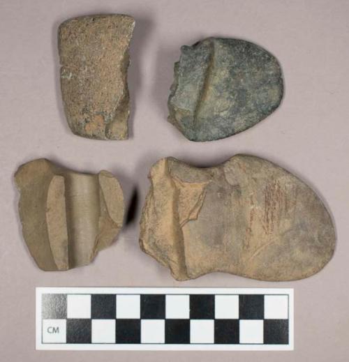 Ground stone, atlatl weight fragments