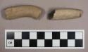 Ceramic, earthenware, pipe stem fragments