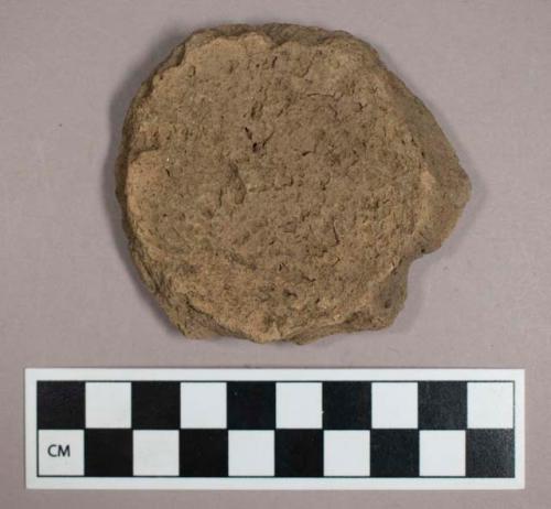 Ceramic, earthenware, undecorated base sherd