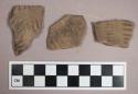 Ceramic, earthenware, body sherds with punctate and impressed decoration