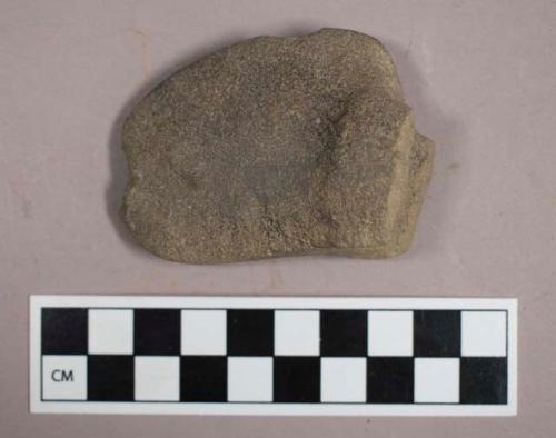 Ground stone, atlatl weight fragment