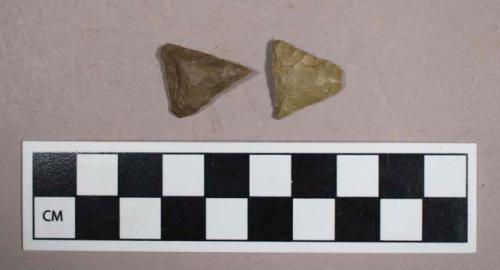 Chipped stone, triangular bifaces