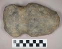 Ground stone, grooved axe with rounded end